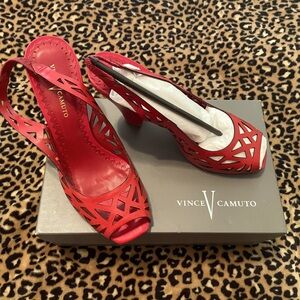 Vince Camuto Baby Calf heels red
